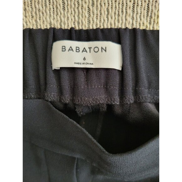 Aritzia Babaton Womens conan Black pants side stripe size 6 Career Professional - Picture 2 of 10